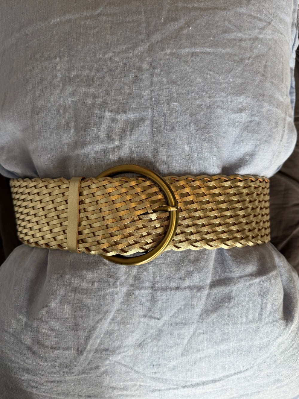 BCBGMaxAzria gold leather belt